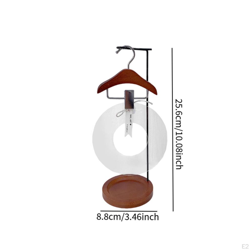 False Sample Display Stand Wooden Base Desktop Decoration Easy To Install Nail Accessories Placement