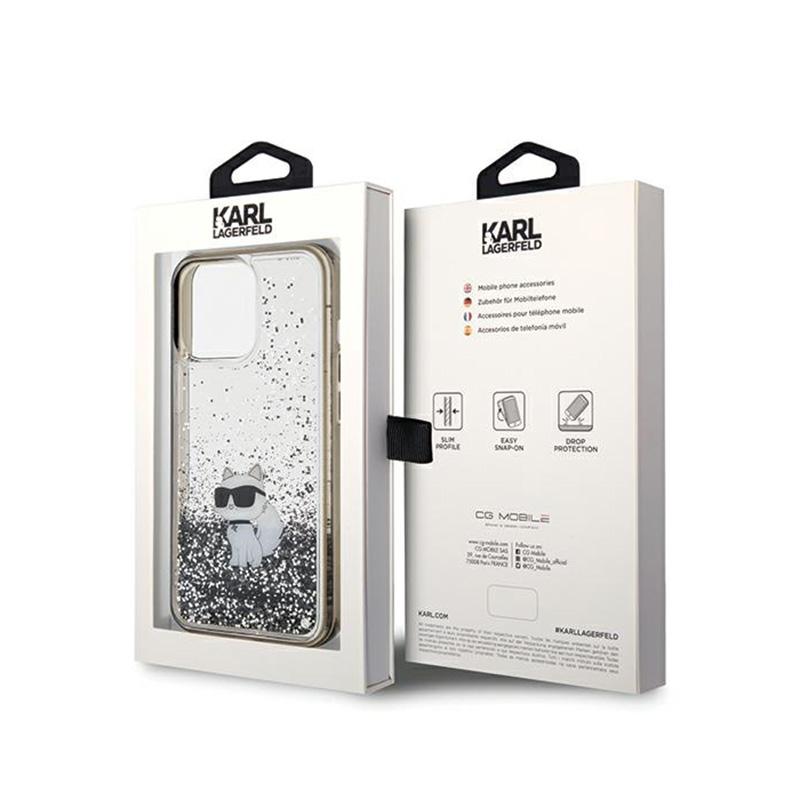 Karl Lagerfeld Liquid Glitter Choupette - Etui Iphone 13 Pro Max (Przezroczysty)