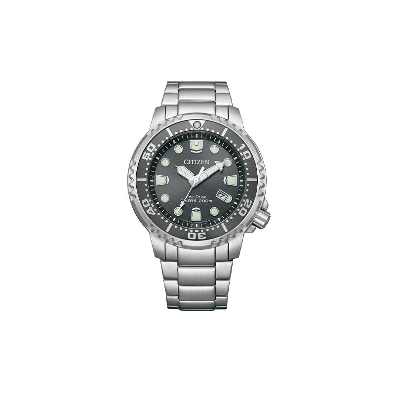 

CITIZEN PROMASTER series 200 meters waterproof, light Quartz, Steel Strap, , men s watch, gray dial BN0167-50H сірий колір