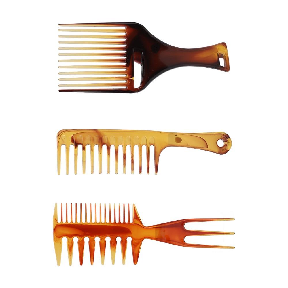 PP Material Hair Comb Set Professional Pick Comb Salon Use Fish Bone Comb  For Thick Curly Hair