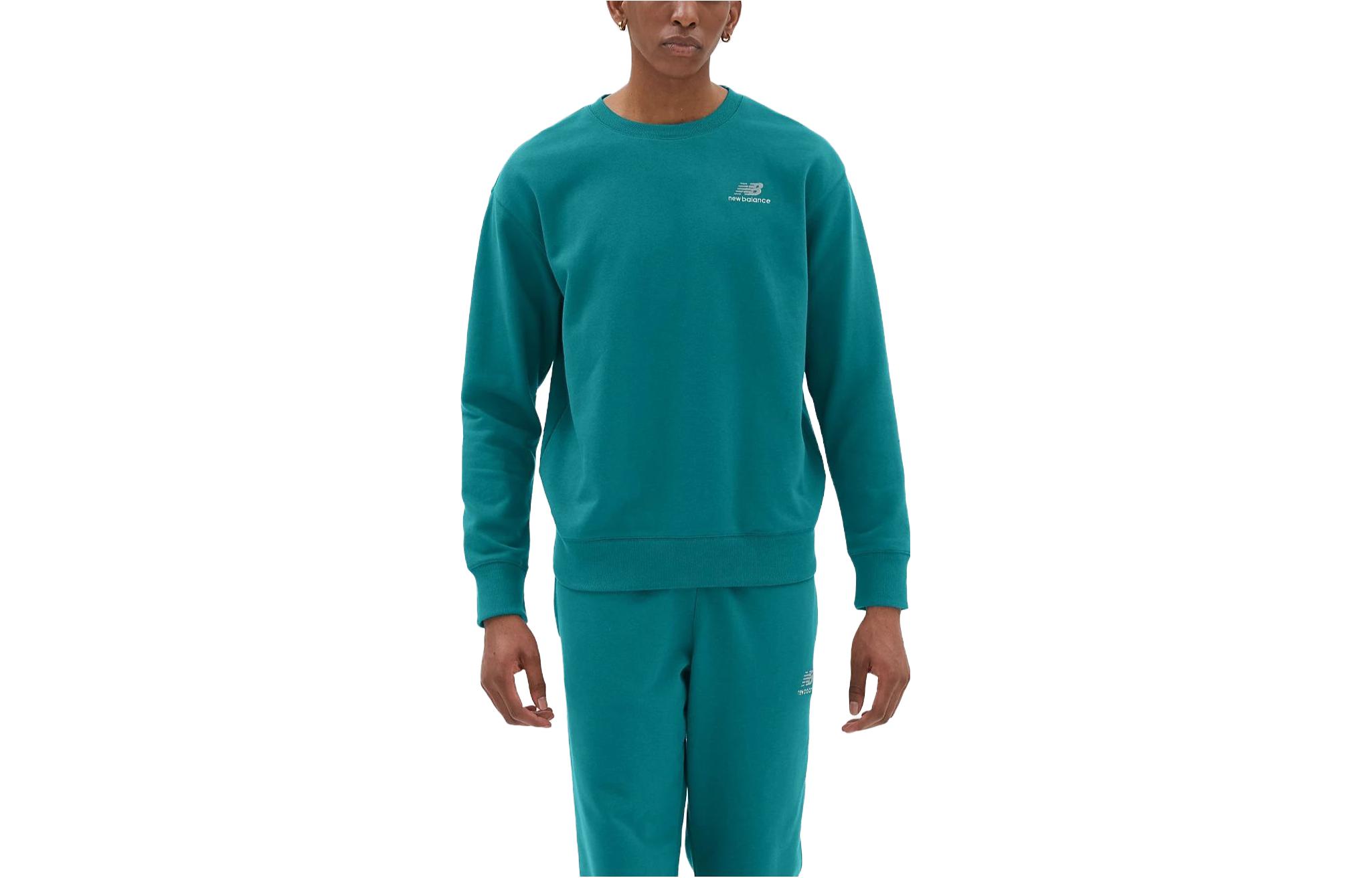 New Balance Sweatshirts Unisex Green Crew Neck Moderate Regular UT21501-VDA U2