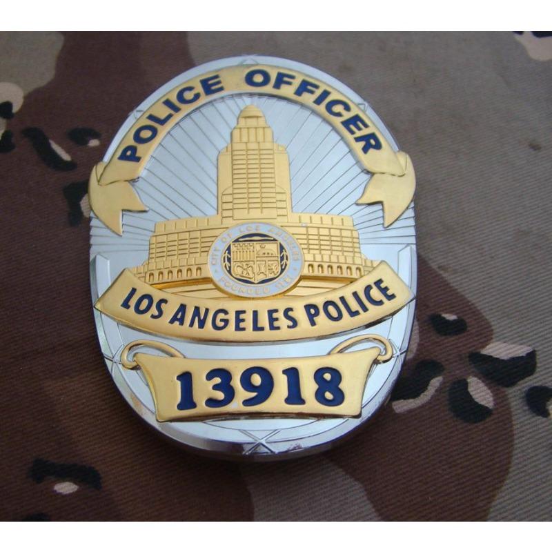 United States Metal Badge, Los Angeles Badge LAPD PO Badge, Number 13918