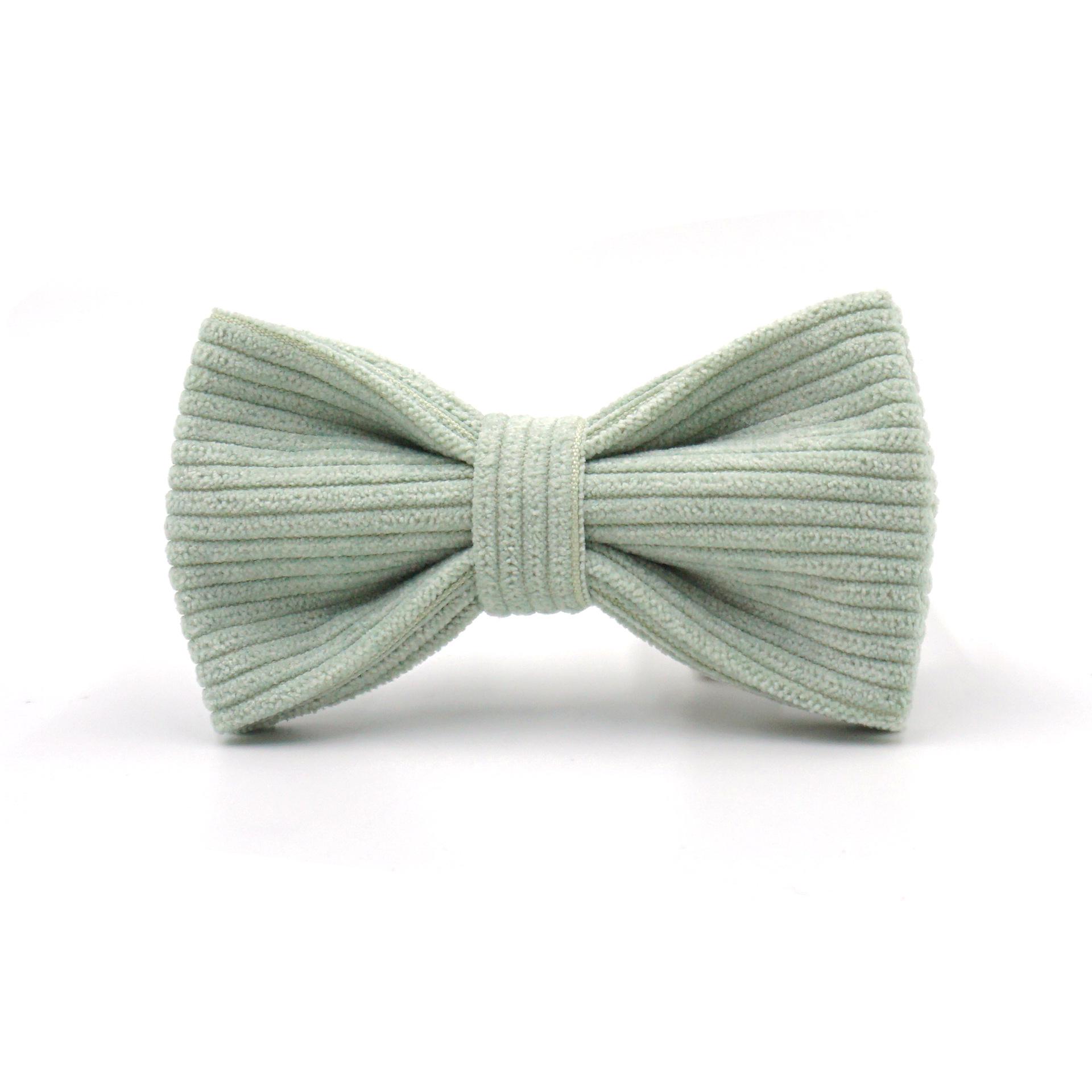 

Fashionable Corduroy Dog Harness Set with Bow Tie, Leash, and Waste Bag Holder Extra Large