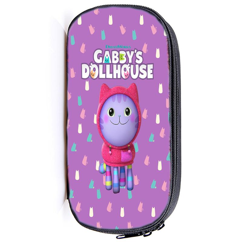 Casă de creion Gabby's Dollhouse Husă Gabby Cat pentru fete Cutie de pix de capacitate mare Organizator Rechizite școlare Accesorii de birou Geantă de papetărie