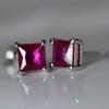 Natural Ruby Pink 7.35 Ct CERTIFIED 925 Sterling Silver Square Earring For Her