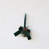 Christmas Red Velvet Bow with Bell Ornament for Tree and Door Decoration