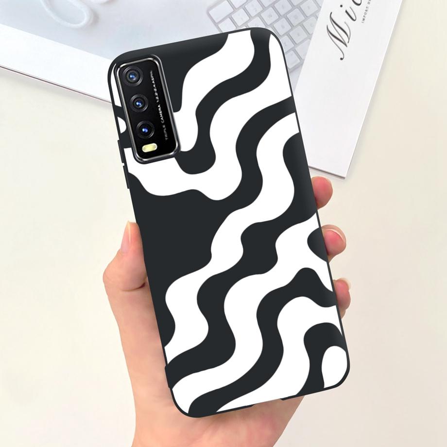 Custodia For Vivo V2027 V2027 Vivo Y11s Y12s Y20i Y20 Custodia per Telefono Morbida Opaca Silicone Liquido Antiurto Paraurti Capa Elegante Moda
