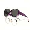 Occhiali da sole sovrapponibili per donna Occhiali oversize con protezione UV che si adattano sopra occhiali da vista T01