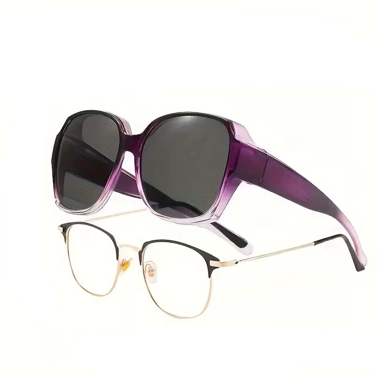 

Fit over Sunglasses for Women Oversized UV Protection Glasses That Fit over Prescription Eyeglasses T01