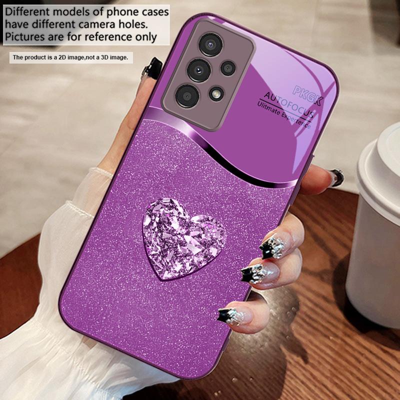 Gradient Diamond Love For Samsung A73 72 71 A70 56 55 54 A53 52 51 50 42 A35 A34 33 32 31 26 25 24 23 22 30 glass phone case