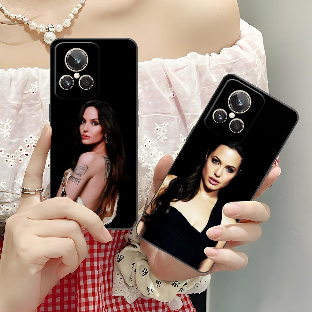 Angel Jolie Mobile Cell Phone Case for Realme 15 14 13 12 11 10 9 Pro Plus T I Lite 5G Colorful Printing Cover Smartphone Luxury