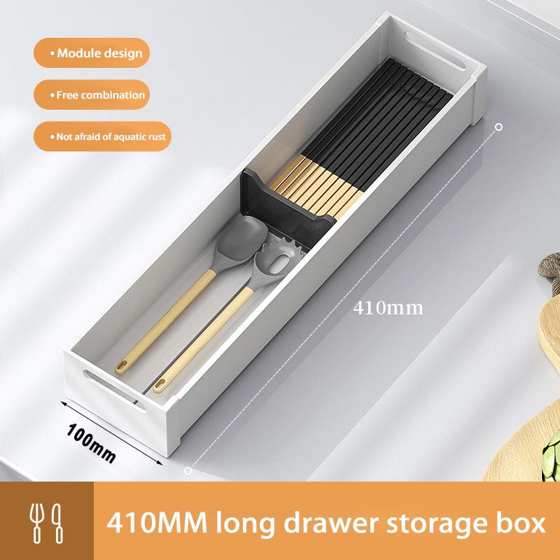

Kitchen Divider Container Drawer Storage Box Cutlery Separation Rack Chopstick Fork Spoon Rack Cabinet Desk Kitchen Organizer