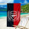 Arsenal Football Club Crest Printed Beach Towel, Super Soft Microfiber, Perfect Gift Birthday, for Pool, Beach, Travel, for family and friends