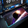 saturn Mouse Pad RGB Gaming Mousepad Big LED Pad PC Desk Mat Luminous Mouse Pad Large Keyboard Mats Table Rug With Backlit