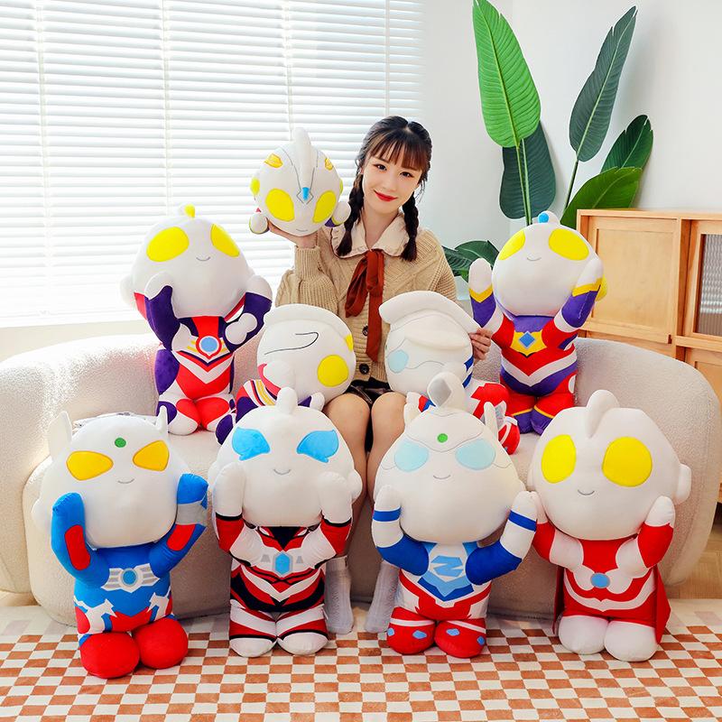 New Ultraman Tiga Doll Flying Ultraman Plush Toy Cartoon Doll Throw Pillow Gift