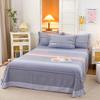 Simple Geometric Pattern Bed Sheet Set 100% Cotton Skin Friendly Flat Sheets with Pillowcase Thickened Queen Size Bedding Set