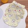 Breathable Puppy Cotton Shirt Cartoon Animal Pattern Dog Short Shirt Casual Pet Sleepwear  Spring