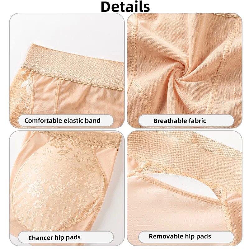 Shapewear Women High Waist Panty Control Panties Body Shaper Seamless Brief Lace Hip Lifte Padded Booty Shaper Hip Enhancer