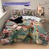 3pcs Anime Kimono Design Comforter Set with One Quilt Cover and Two Pillowcases (No Core) - Festive Gift for Bedroom Decor, Polyester Fabric, Anime Ca