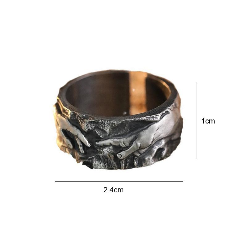 Adjustable Hand of God Open Ring Punk Style Comfort Fit Metal Jewelry for Women Men Personalized Domineering Daily Accessory