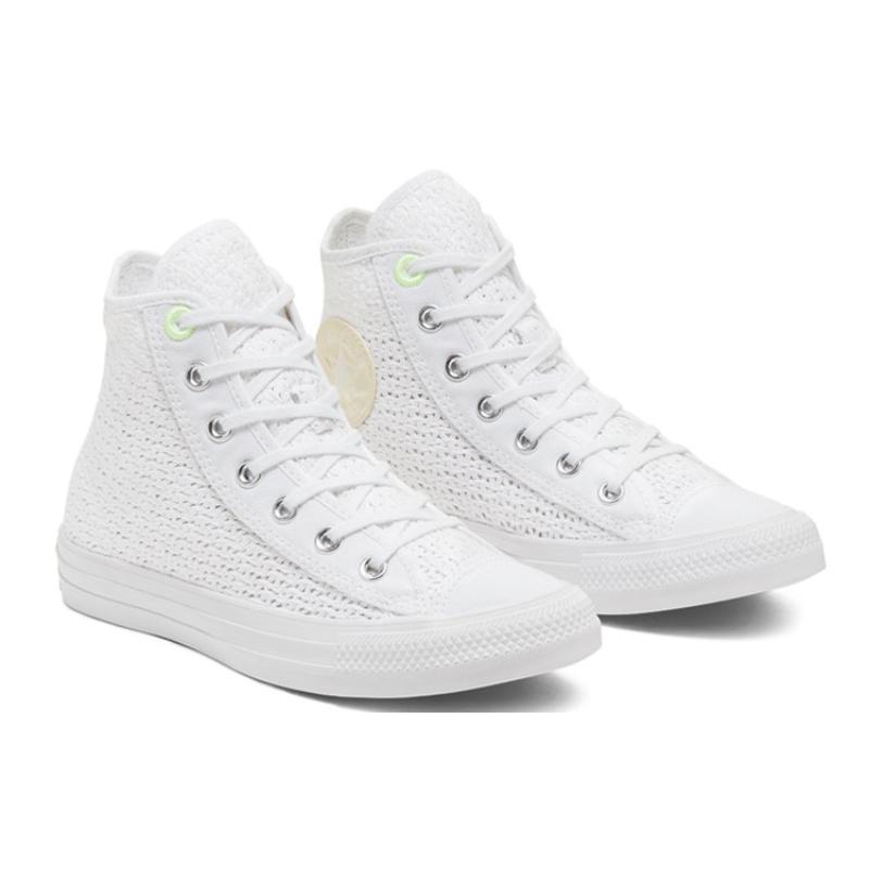 Converse Chuck Taylor All Star Summer Getaway Comfortable Casual Non-Slip Abrasion Resistant High-Top Canvas Shoes Women's White