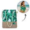 Beach Bag Leaves Woven Straw Bag For Summer Women's Shoulder Bag