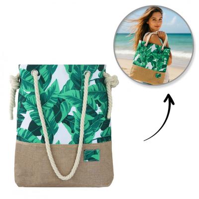 Beach Bag Leaves Woven Straw Bag For Summer Women's Shoulder Bag