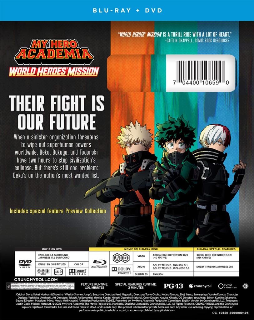 My Hero Academia World Mission Heroes' Blu-ray/DVD