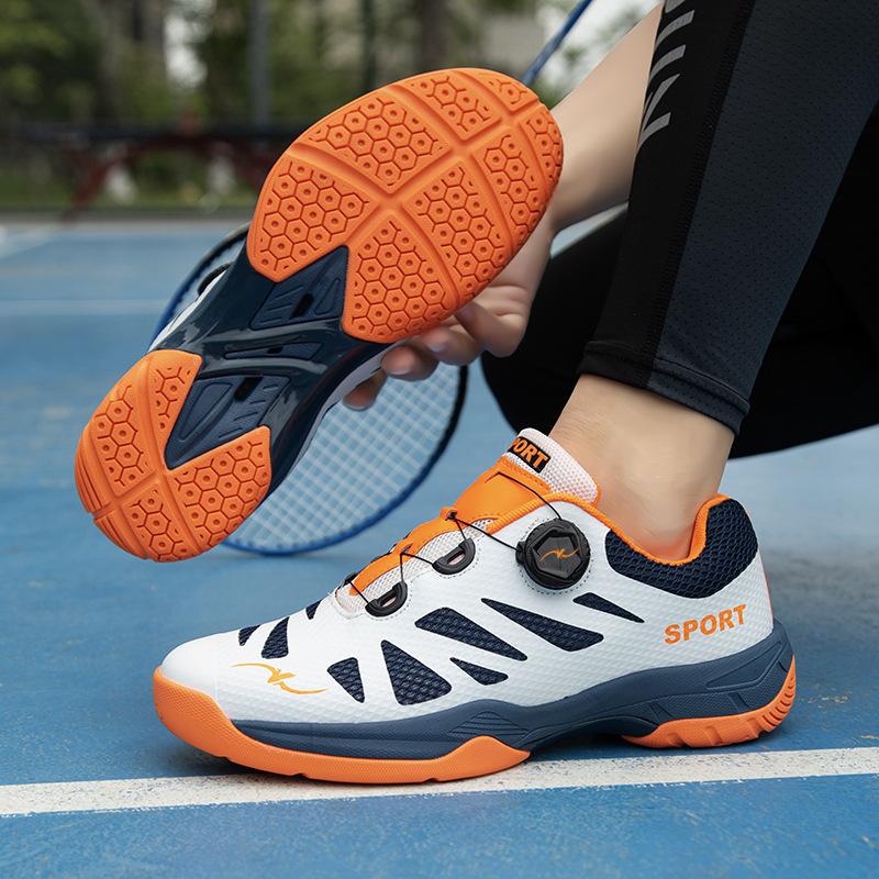 

New carbon plate rotating buckle badminton shoes men s breathable and wear-resistant women s summer non-slip sports shoes can add logo models 47