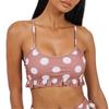 Womens/Ladies Polka Dot Scoop Neck Bikini Top