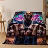 Manta de Franela con 26 Estilos de Artistas de Rap Dibujos Animados Tupac Snoop Dogg Hip Hop, Manta Acogedora Suave para Hogar Dormitorio Cama Cubierta de Sofá
