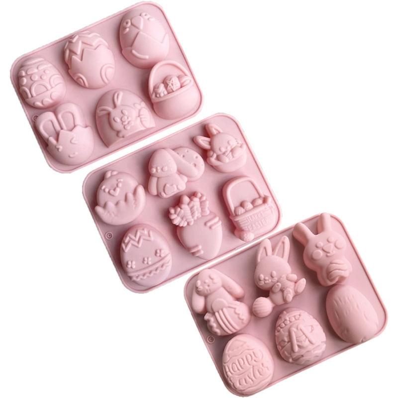 Easter Series Silicone Mould Fondant Chocolate Making Cake Tool Decoration Mold Oven Available DIY Art Baking Mold