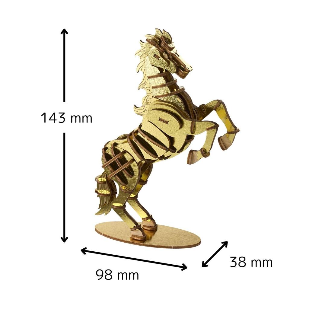 Ki-gu-mi Horse - A 3D Wooden Puzzle and DIY Craft Kit for Kids and Adults Alike - Educational Toy for Boys and Girls - a Great 3D Art Piece and a