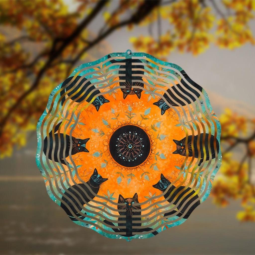 360 Degree Hook Metallic Wind Chime 25.4cm Garden Decor for All Seasons No Electricity Needed