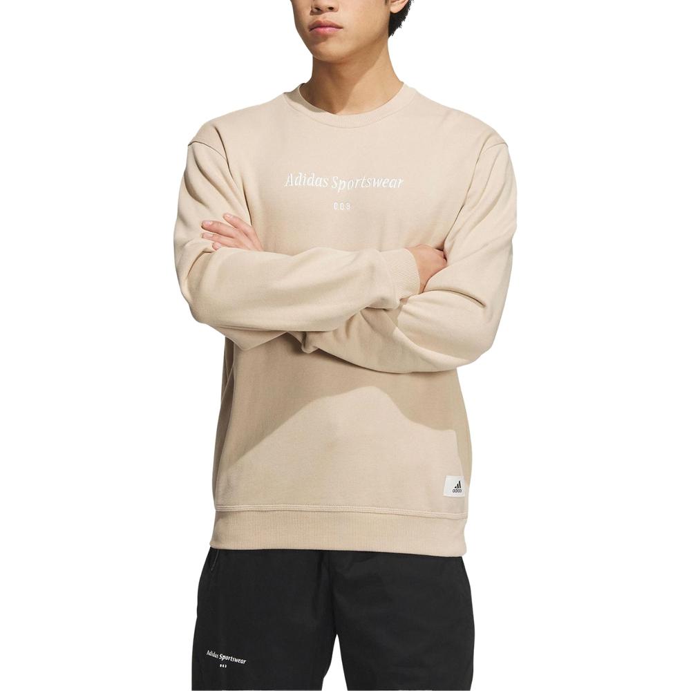 adidas Sport Crew Neck Sweatshirt Men Tops Magic-Light-Brown IQ1370