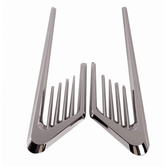 2 шт. Хромированные накладки на крылья кузова автомобиля, боковые вентиляционные отверстия, решетка воздухозаборника, декоративные наклейки