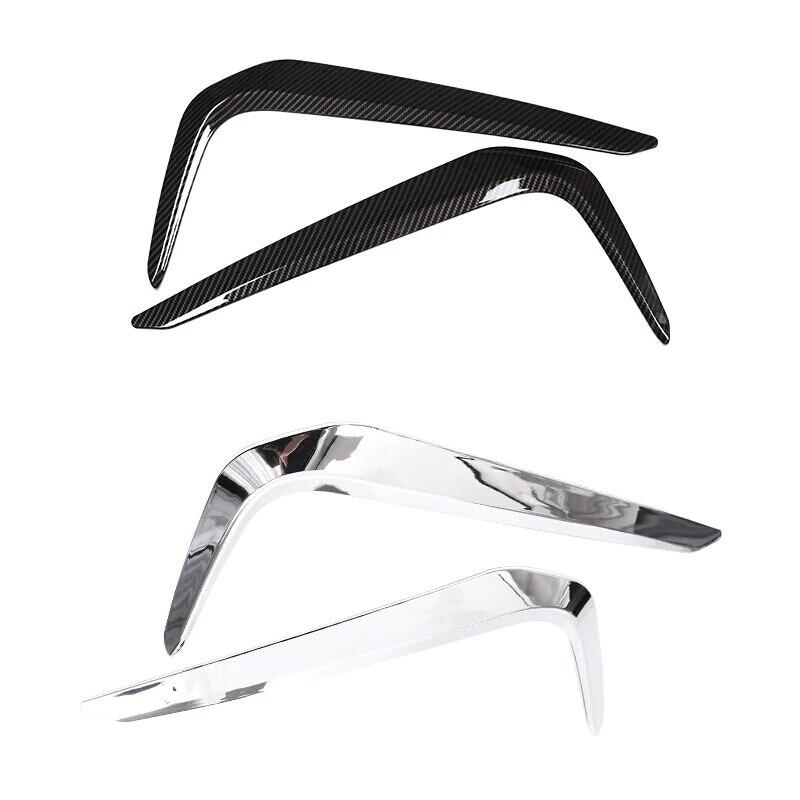 2 STK Carbon Fiber Auto Front Tåkelys Lampe Øyenbrynsdeksel Trim Klistremerke Tilbehør For BMW 5 Series G30 530i 530li M Sport 2018