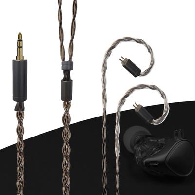 Przewód słuchawkowy 2-stykowy z miedzi posrebrzanej 0,78 mm z ulepszonym basem Przewód słuchawkowy 3,5 mm zapewniający lepszy dźwięk