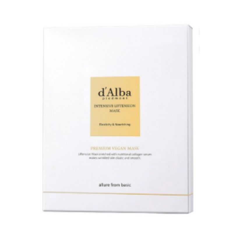 d’Alba Intensive Liftension Mask Pack 4pcs – Firming & Lifting Sheet Mask for Elastic, Youthful & Radiant Skin