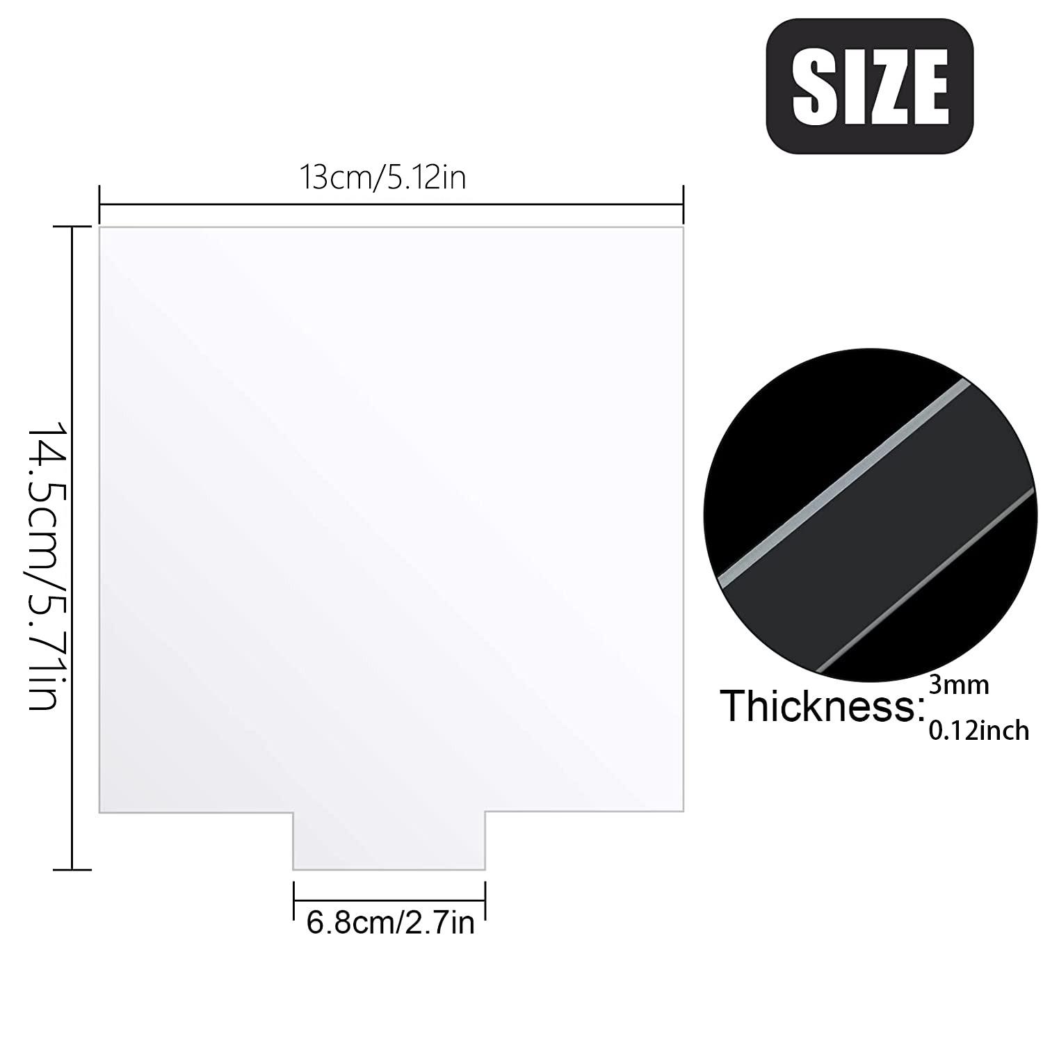 

3mm Acrylic Sheet for LED Light Base Sign Clear Cast Plexiglass Panel Thick Acrylic Board DIY Display Projects Craft Engraving 4PCS