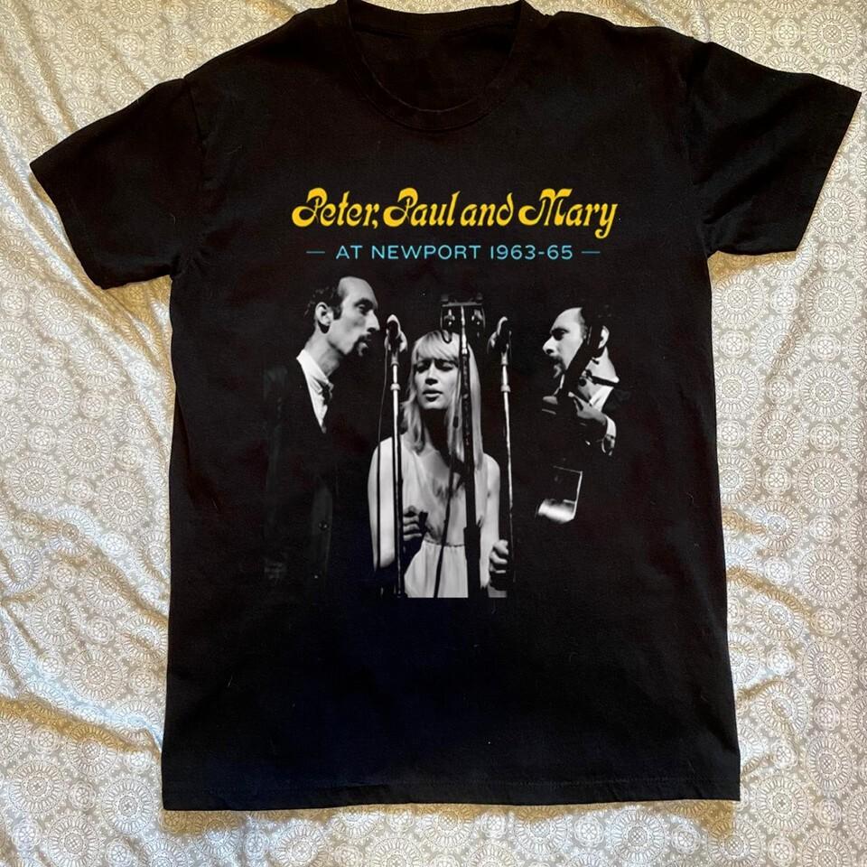 T-shirt Peter Paul And Mary Manches Courtes Noir Taille S À 5XL AR837
