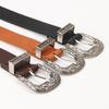 Classic Womens Leather Look Belt With Metal Pin Buckle For Denim And Fashion Wear