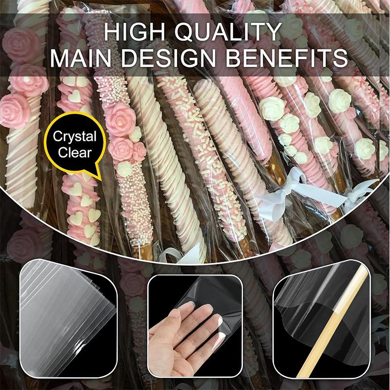 50/100 stücke Lange Süßigkeiten Cookie Tasche Transparent Zellophantüten Hochzeit Geburtstag Party Dekoration Lieferungen Weihnachten Geschenk Verpackung