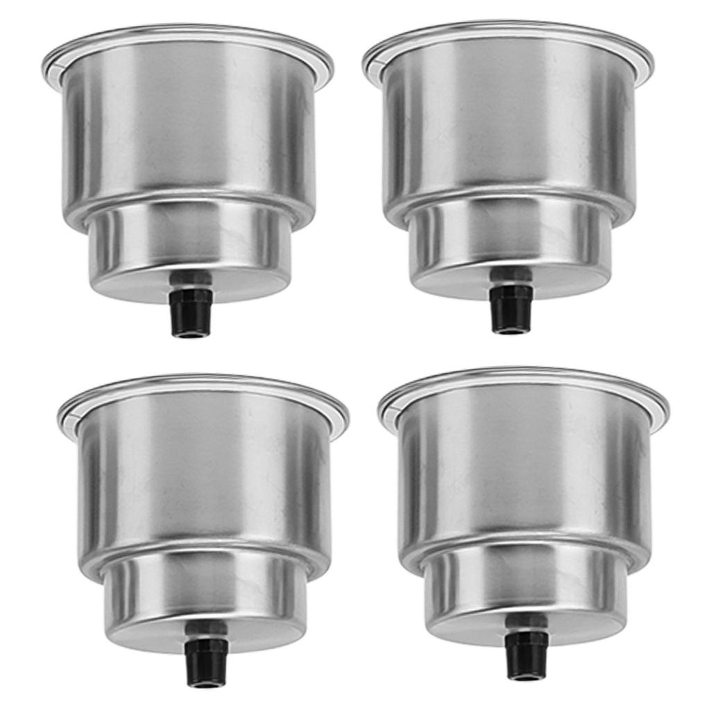 4Pcs Cup Drink Holders Leakproof Rugged Rustproof Cup Holder Insert With Drain Hole for Boat RV Car Dashboard Counter