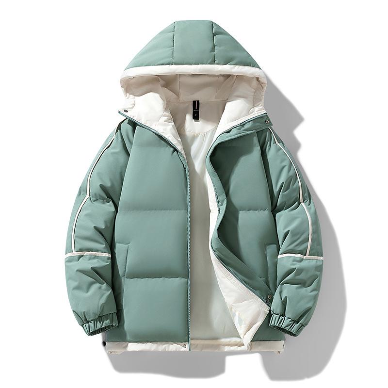 Herren Kapuzen-Pufferjacke Baumwollmantel Paar Freizeitjacke