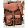 Leather Backpack Bag Laptop Rucksack Genuine Men's Travel Brown Men Brown New