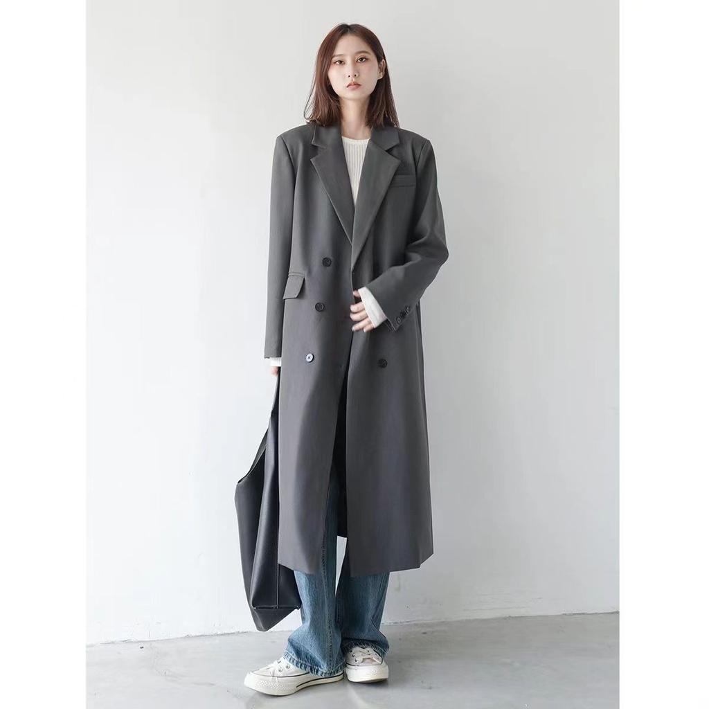 Women's Long Windbreakers Jackets Women's Autumn and Winter Popular British Retro Coats