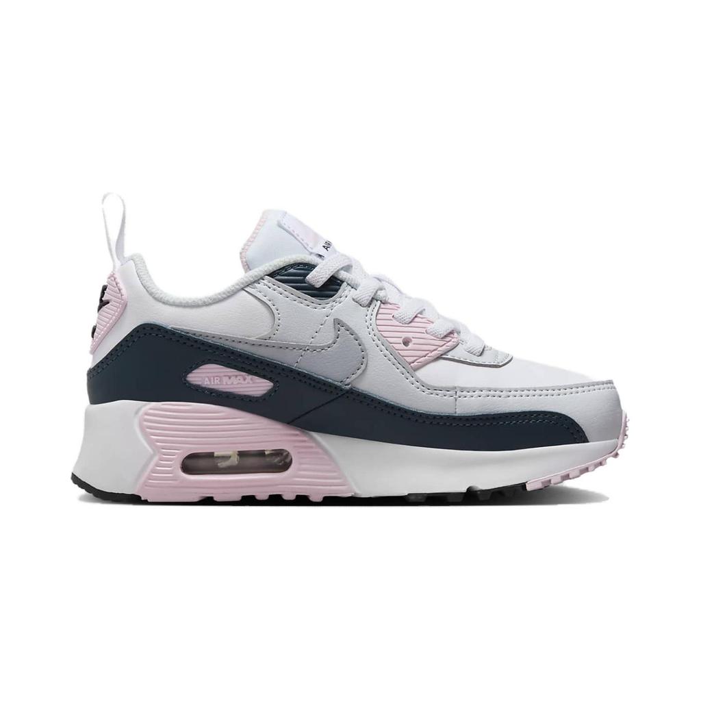 New Nike Air Max 90 Anti Slip Wear Resistant Low Top Kids Lifestyle Shoes White Pink Children Aged 3 7 Years Old HF6357-104