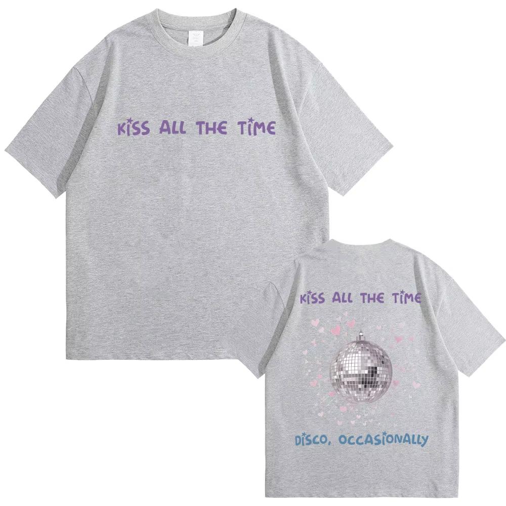 

Limited New Album Kiss All The Time Disco Occasionally Graphic Tshirt Unisex Women Hip Hop Fashion Casual T Shirts Streetwear 4XL