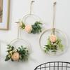 Artificial Flower Wreath, Sustainable Hanging Ornaments, with Elegant Flower Decorations for Bedroom Living Room Balcony Cafe Nursery